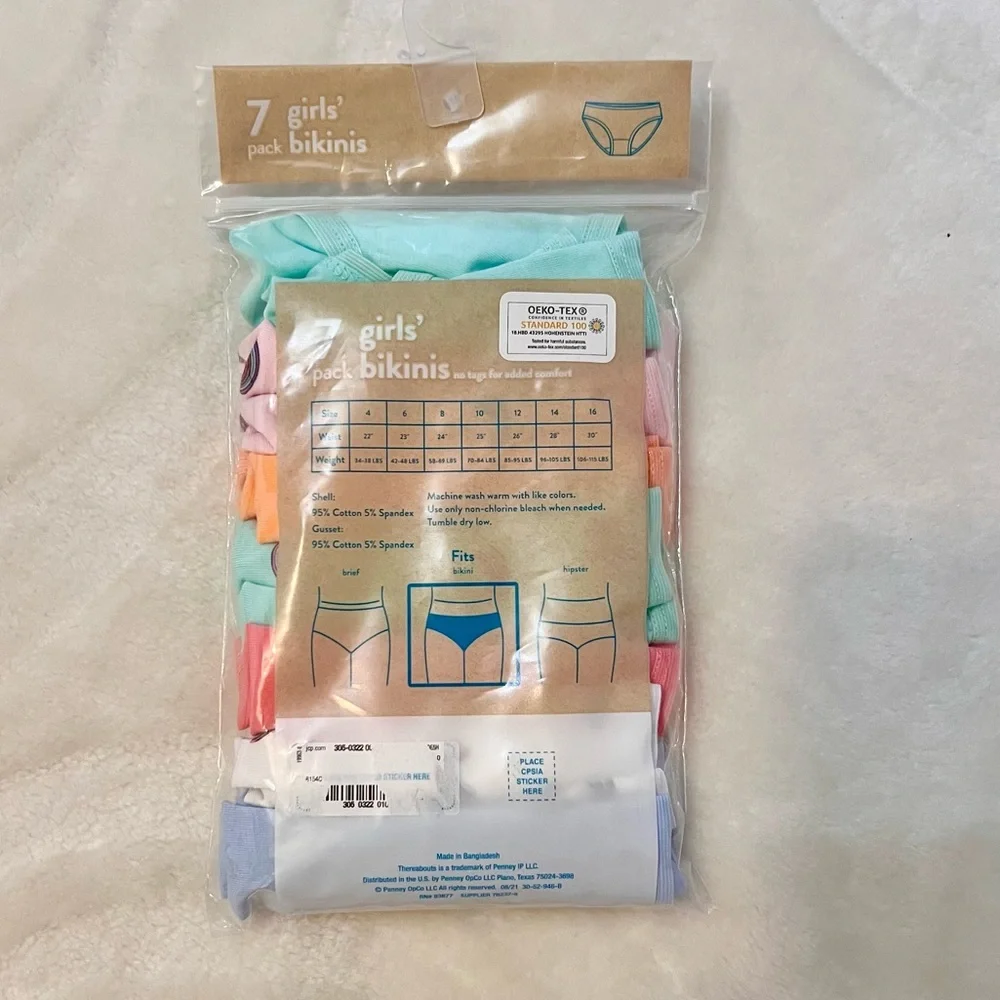 NWT There Abouts little girl panties